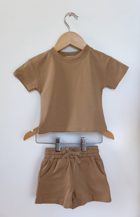 Sawyer + Sunny - Organic Cotton Short Set (Caramel)