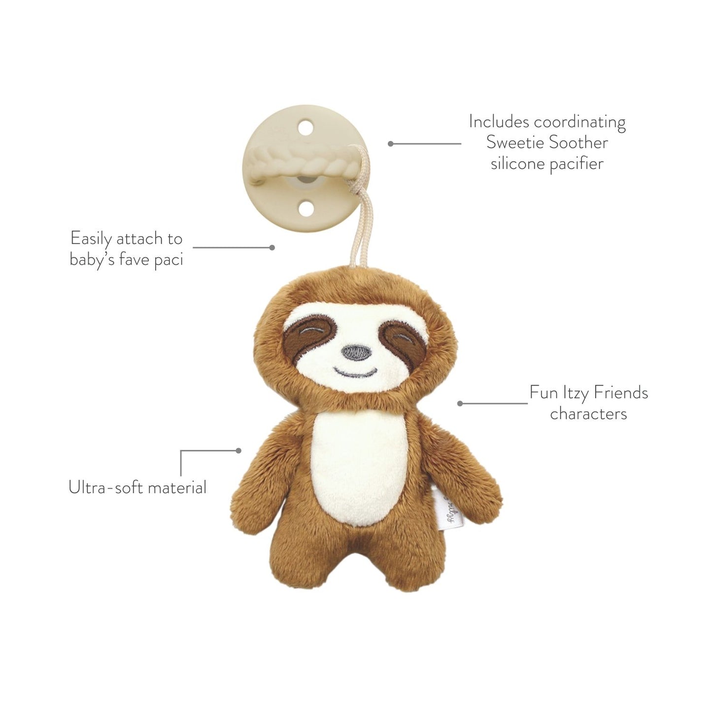 Itzy Ritzy - Sweetie Pal - Plush & Pacifier (Llama)