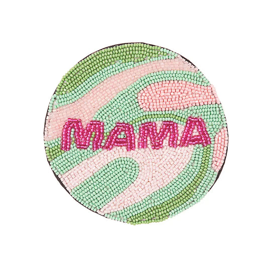 Mama Seed Beaded Coaster (Green)