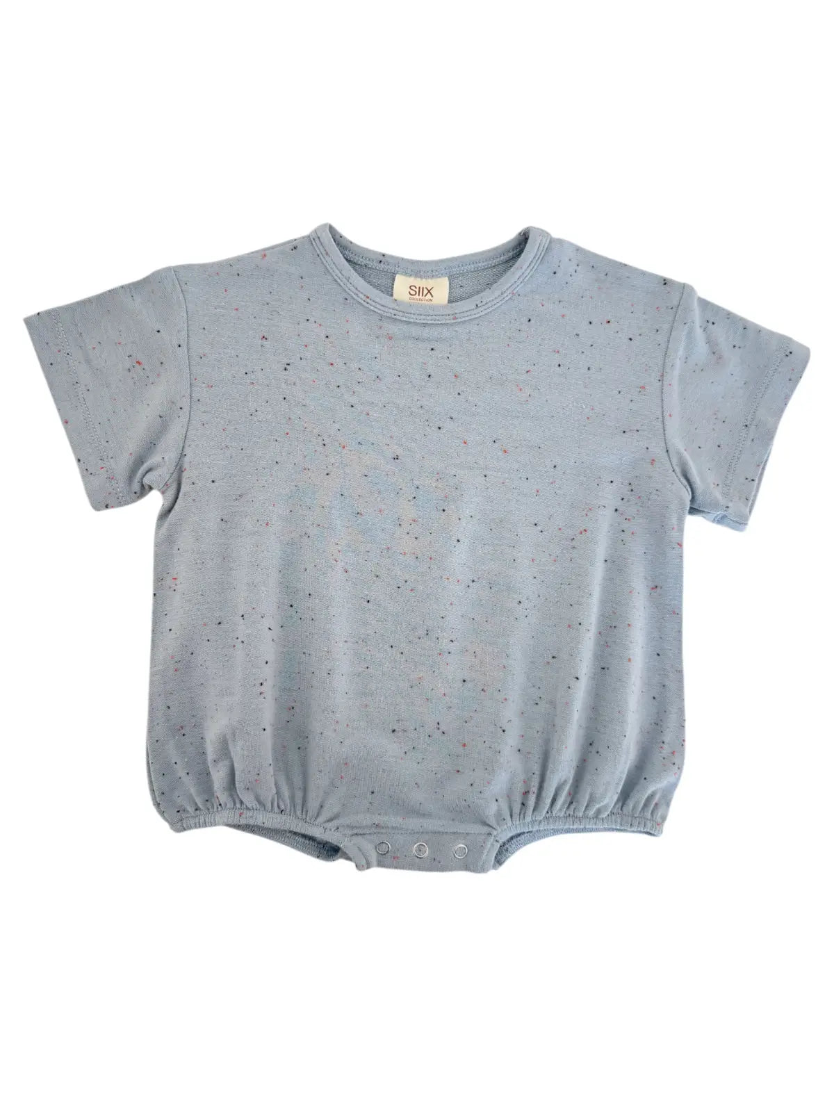 Siix Collection - Organic Cotton Bubble Romper (Glacial Speckle)