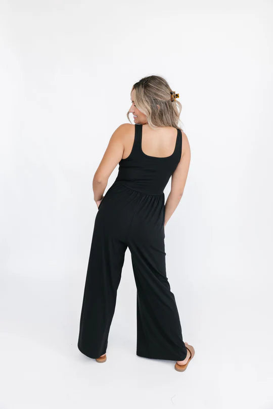 Smash & Tess - Camille Wide Leg Romper (Black)