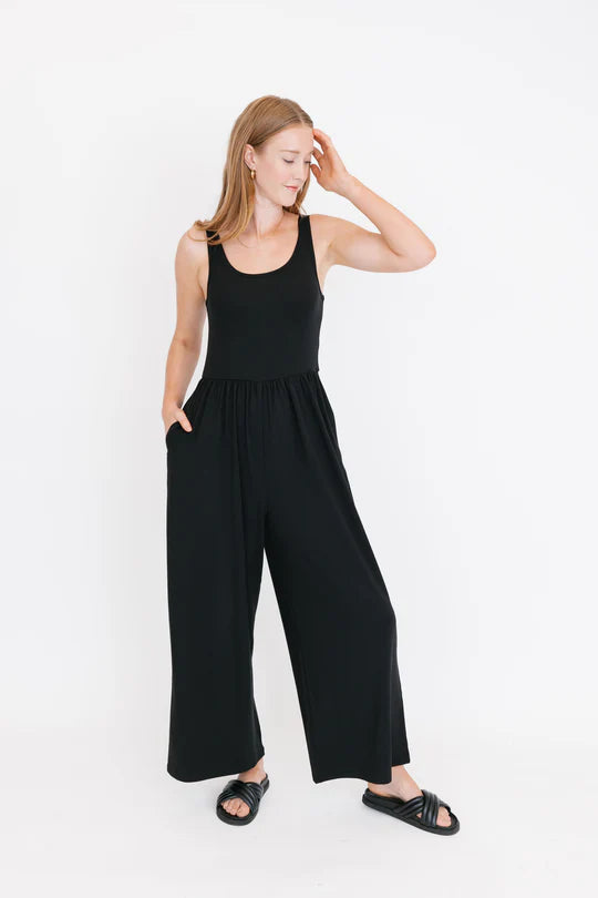 Smash & Tess - Camille Wide Leg Romper (Black)