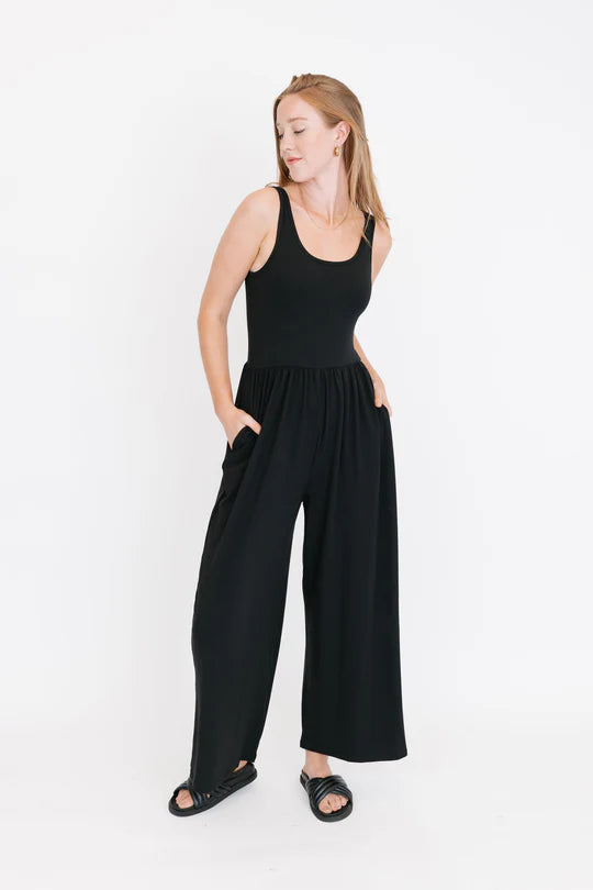 Smash & Tess - Camille Wide Leg Romper (Black)