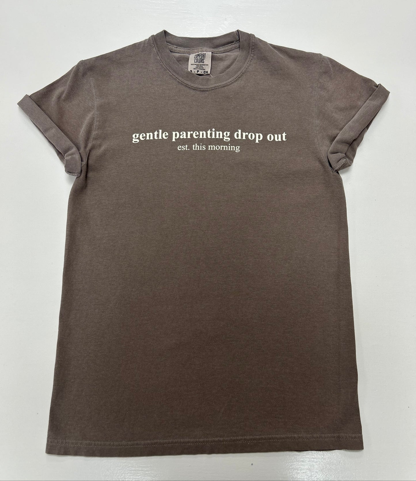 Sawyer + Sunny - Gentle Parenting - Comfort Colours Short Sleeve Tee (Mocha)