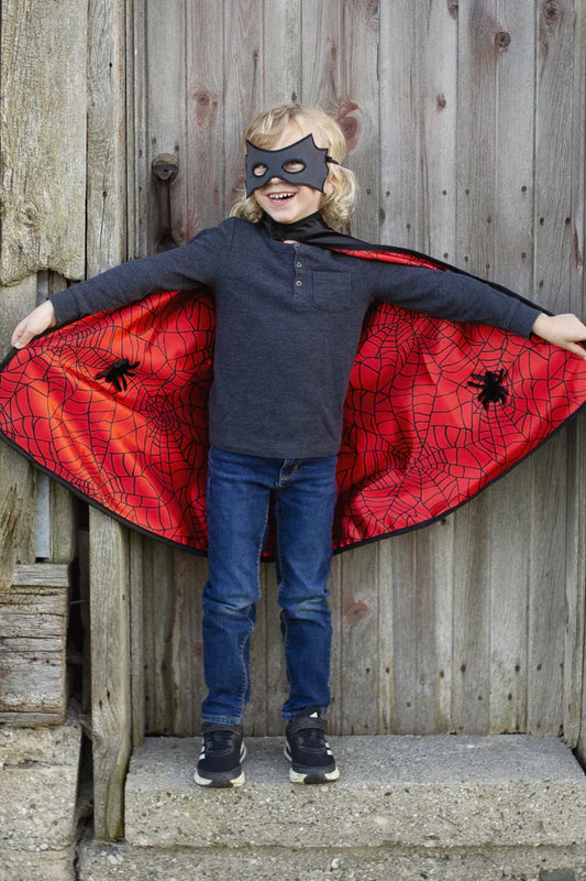 Great Pretenders - Reversible Spider Bat Cape and Mask