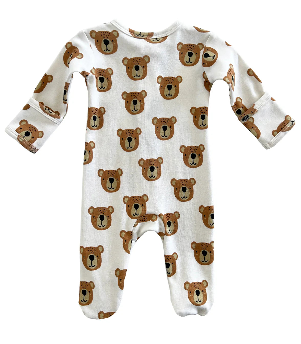 Siix Collection - Organic Zip Footie (Baby Bear)