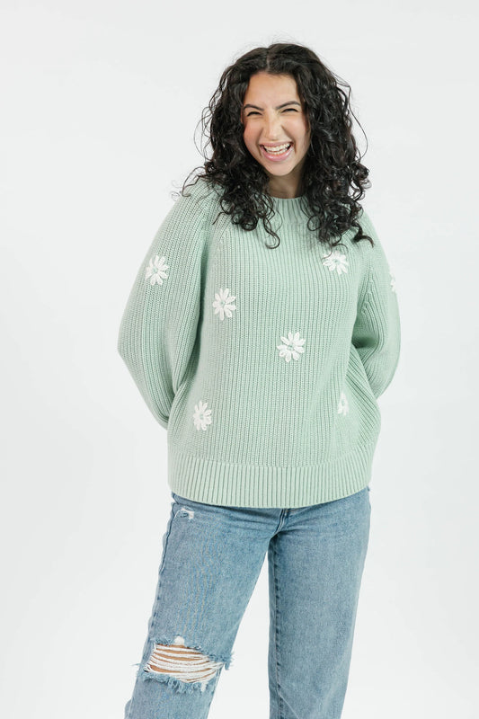 Smash + Tess - Daisy Sweater (Mint/Ivory)