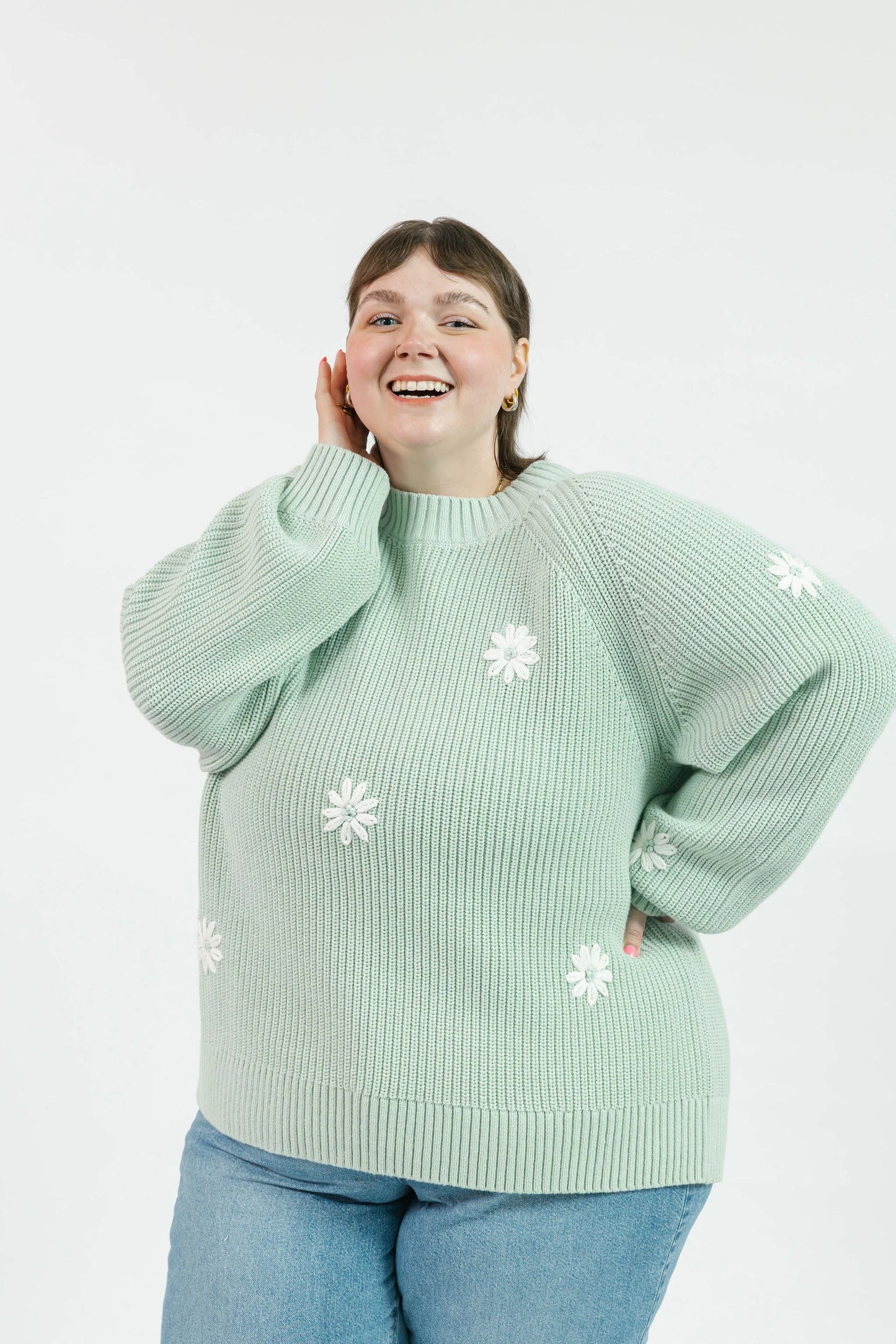Smash + Tess - Daisy Sweater (Mint/Ivory)