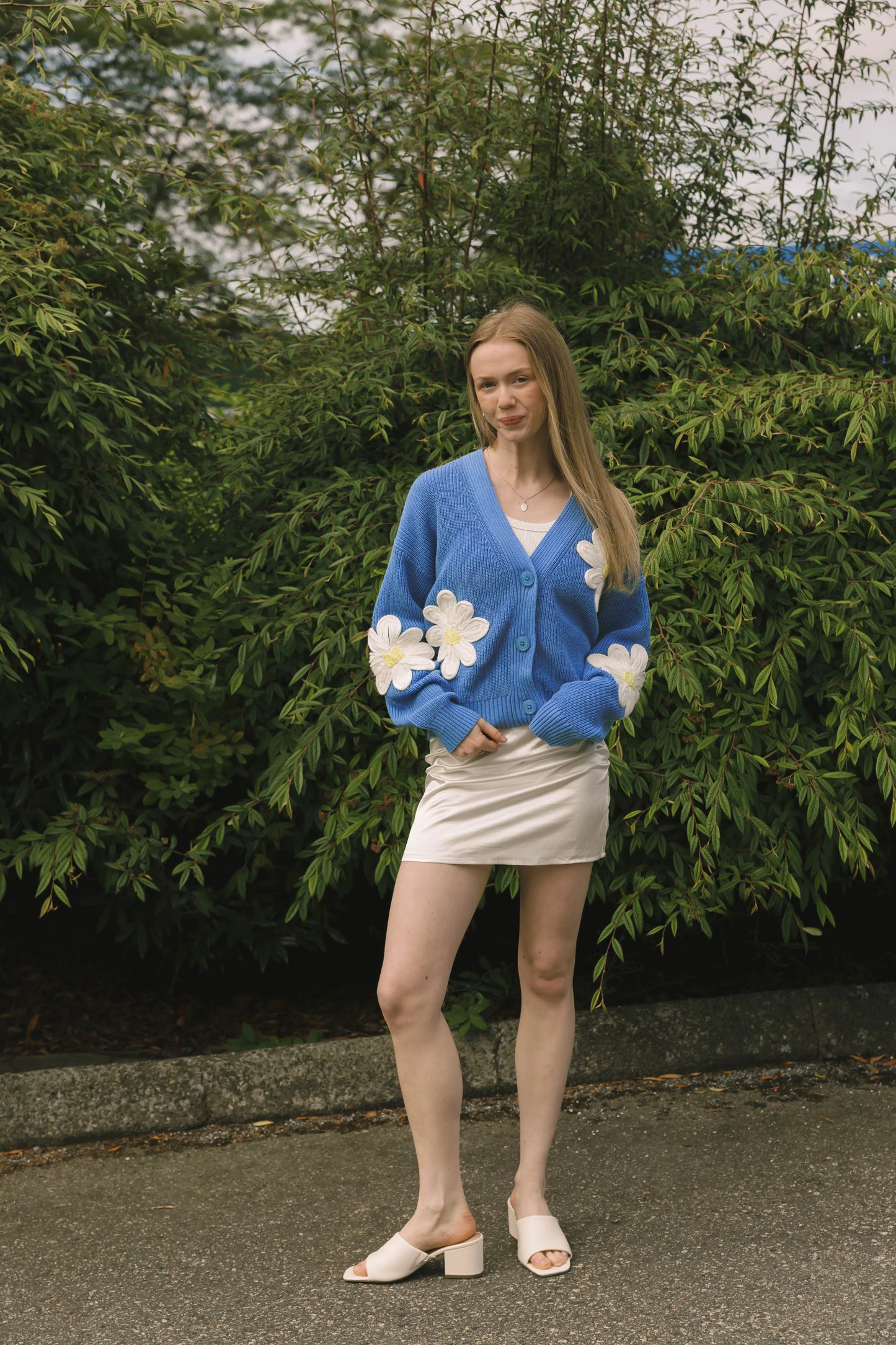 Smash + Tess - Nora Daisy Cardigan (Blue/Ivory)