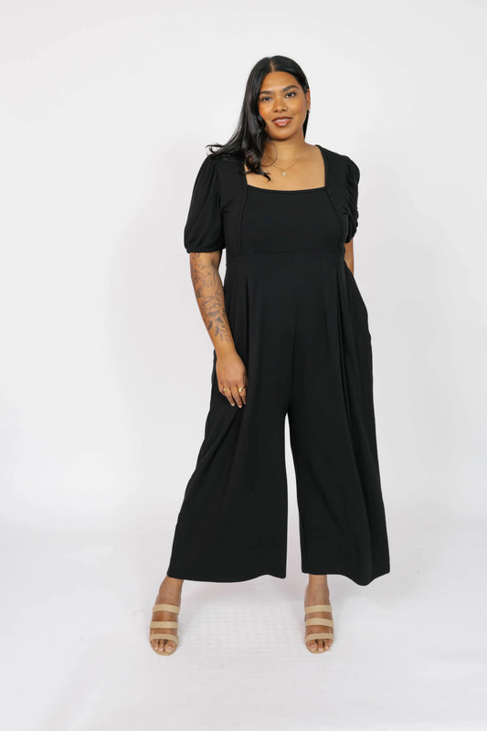 Smash + Tess - Patricia Cropped Romper (Midnight Black)