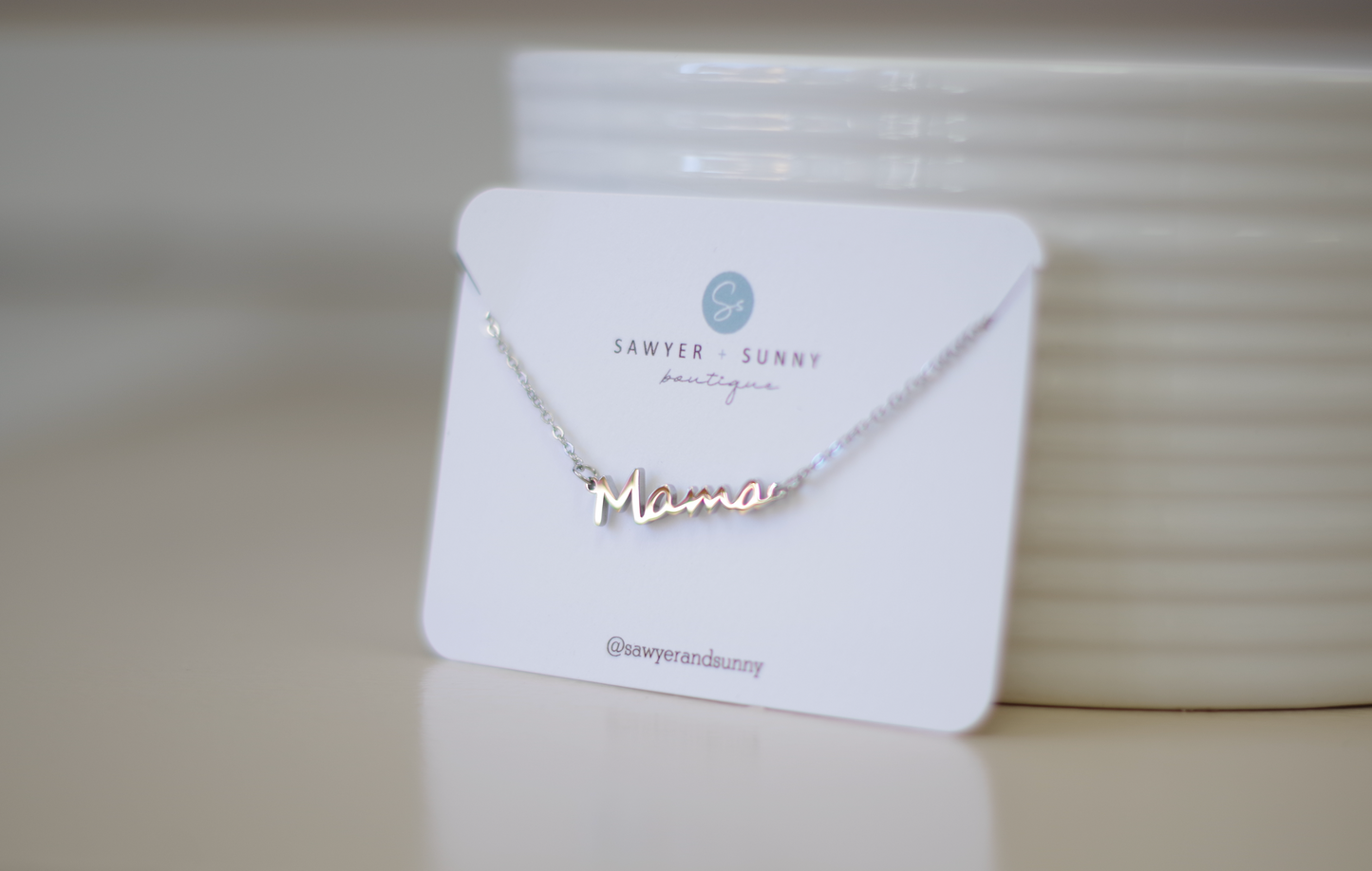 Sawyer + Sunny - Mama Necklace (Gold, Rose Gold or Silver)