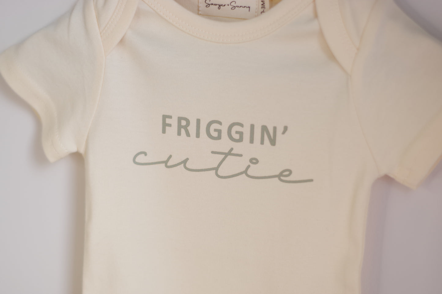 Sawyer + Sunny - Friggin’ Cutie Bodysuit (Cream with Green)