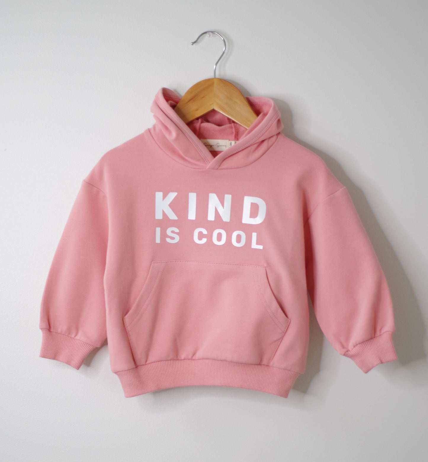 Kind is Cool Organic Cotton Bubblegum Hoodie | Baby + Toddler
