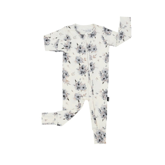 Belan J - Bamboo Footless Zipper Sleeper (Frosty Floral)