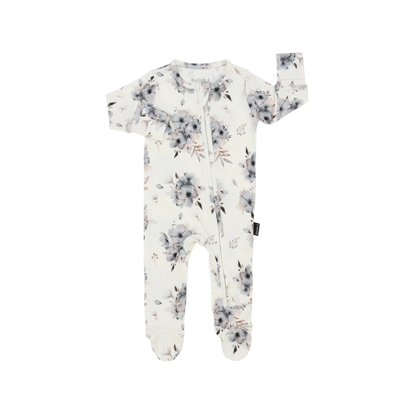 Belan J - Bamboo Footed Sleeper (Frosty Floral)
