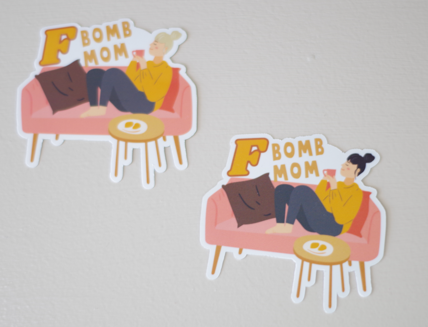 Vinyl Sticker - F Bomb Mom (Blonde)