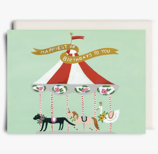 Carousel Birthday Greeting Card