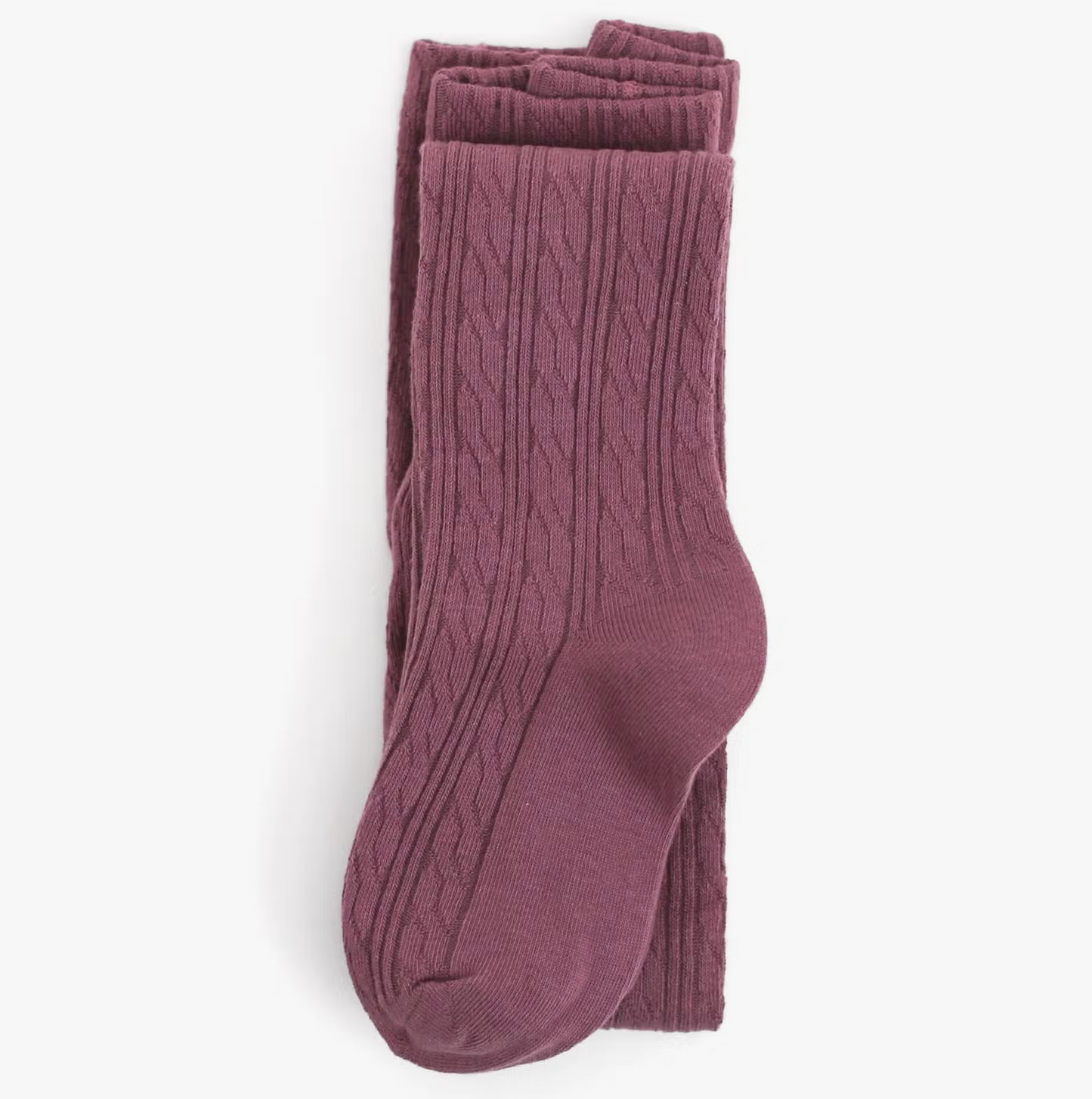 Mauve Cable Knit Tights