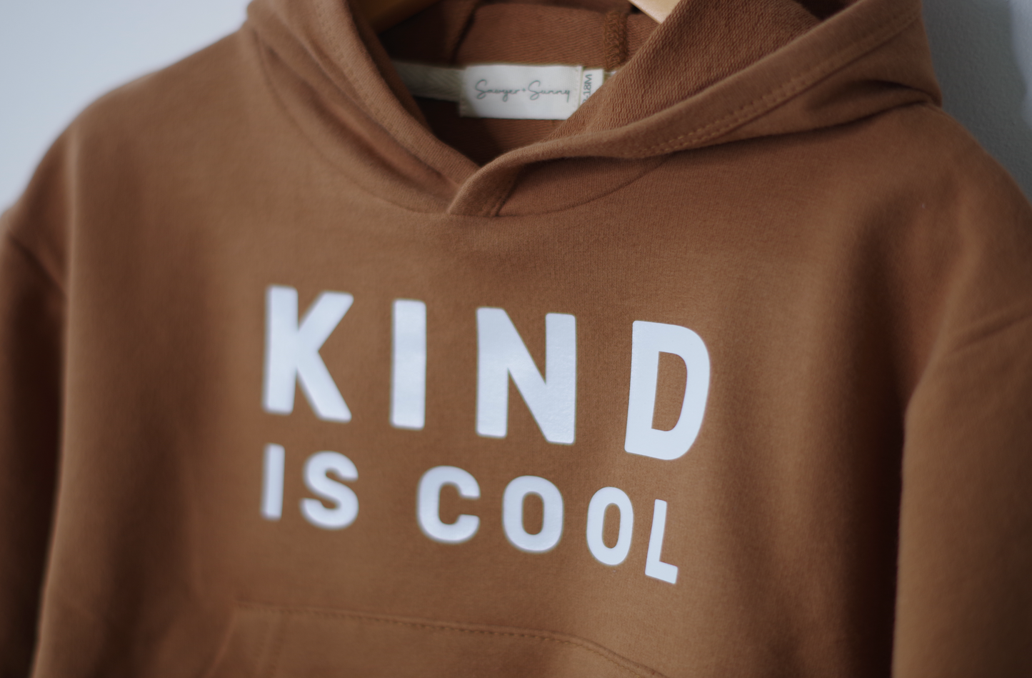 Kind is Cool Organic Cotton Copper Hoodie | Baby + Toddler