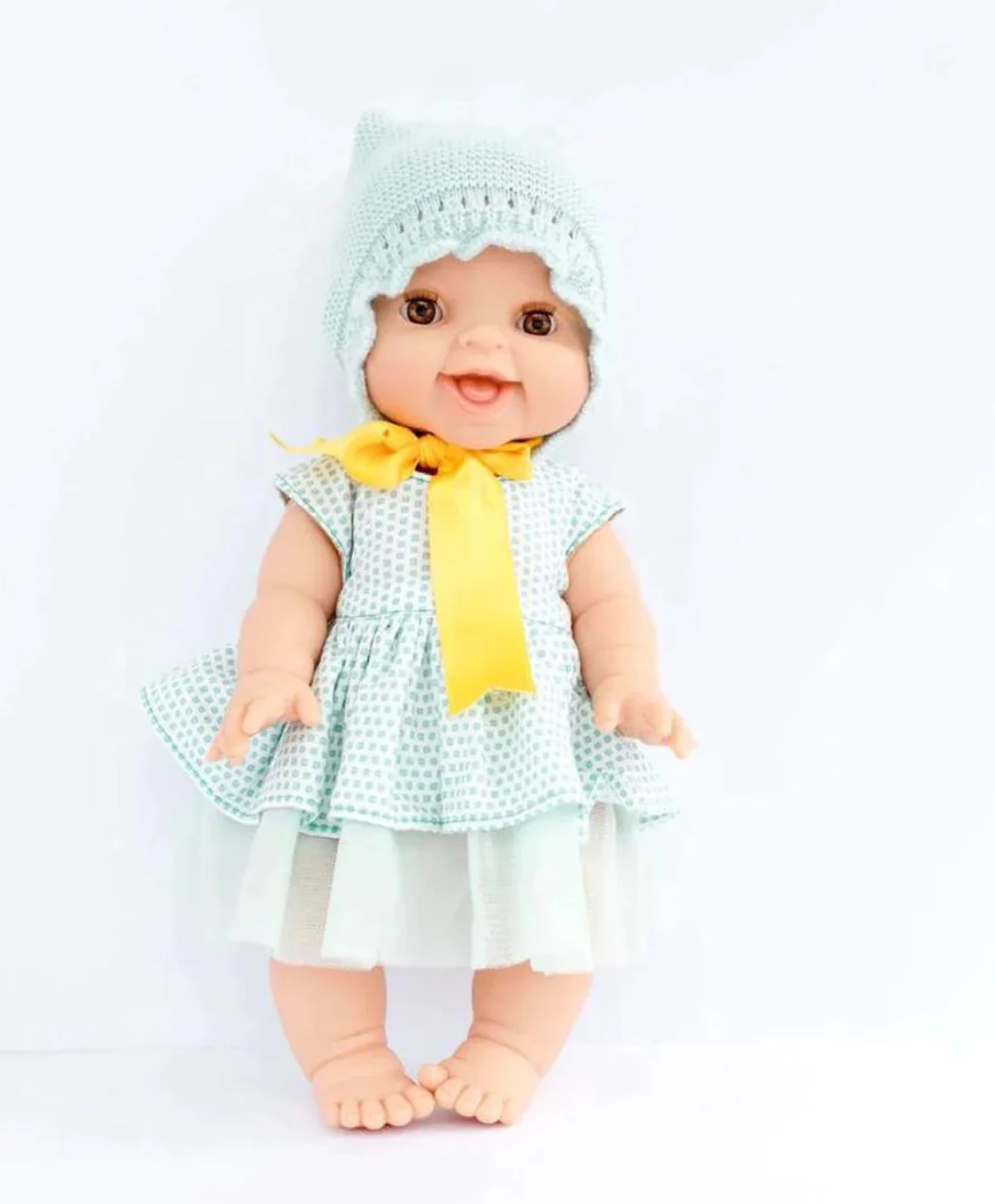 Paola Reina - Gordi Doll Clothing - Turquoise Bonnet and Dress