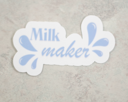 Waterproof Vinyl Sticker - Milk Maker