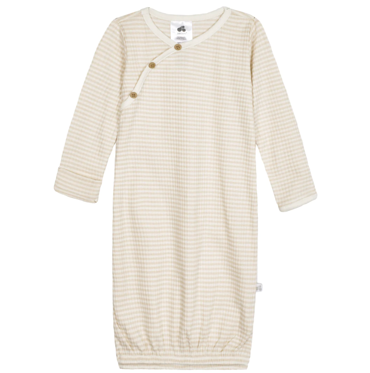 Just Born - Tan and Ivory Striped Sleeping Gown