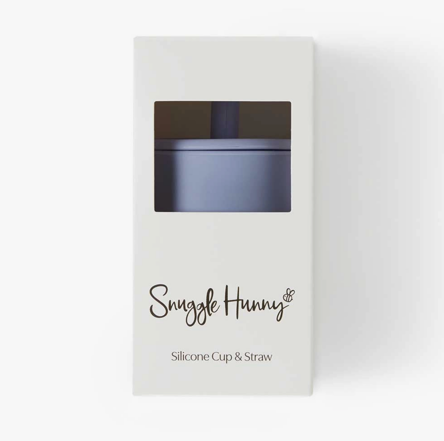 Snuggle Hunny - Silicone Cup + Straw (Zen Blue)