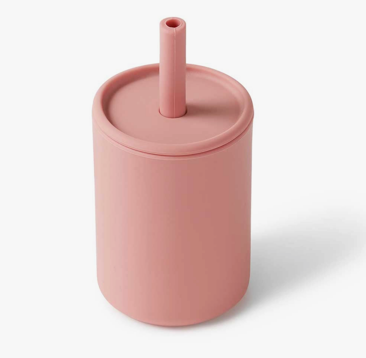 Snuggle Hunny - Silicone Cup + Straw (Rose)