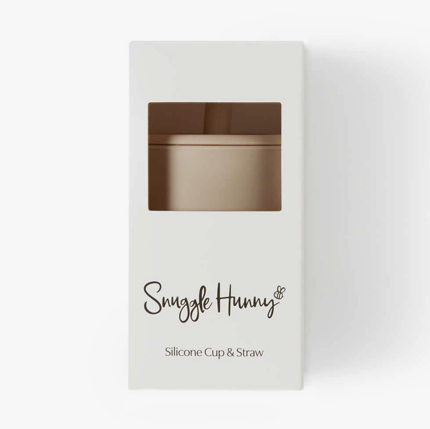 Snuggle Hunny - Silicone Cup + Straw (Pebble)