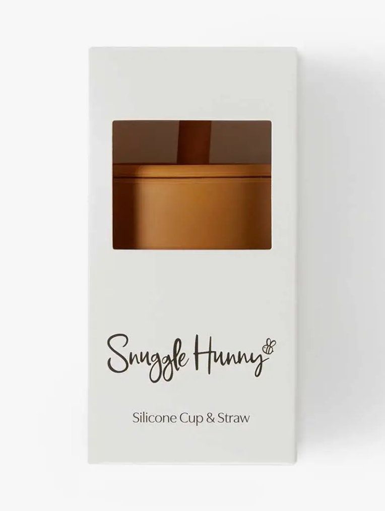 Snuggle Hunny - Silicone Cup + Straw (Chestnut)