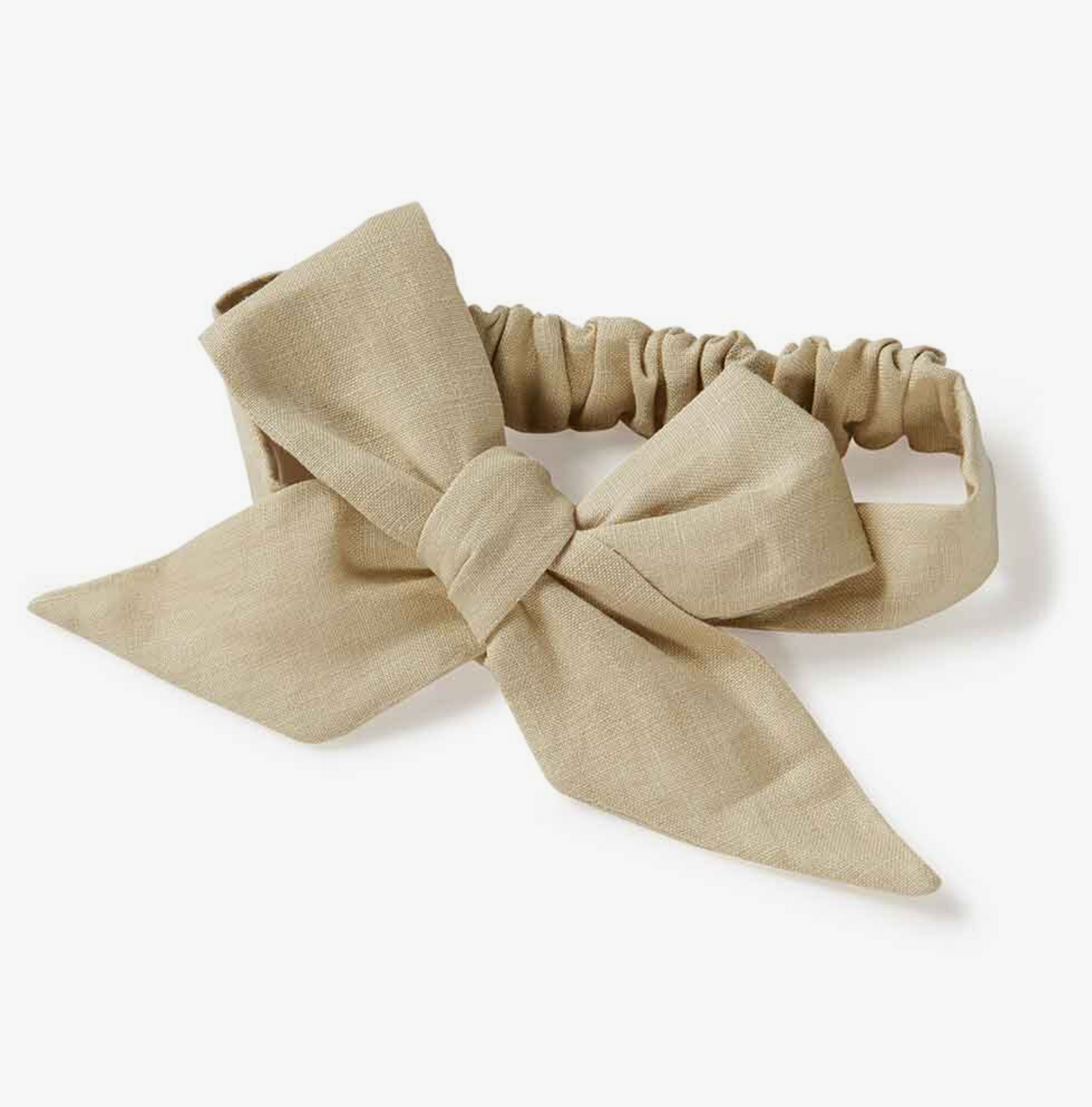 Snuggle Hunny - Pre-Tied Linen Bow (Natural)