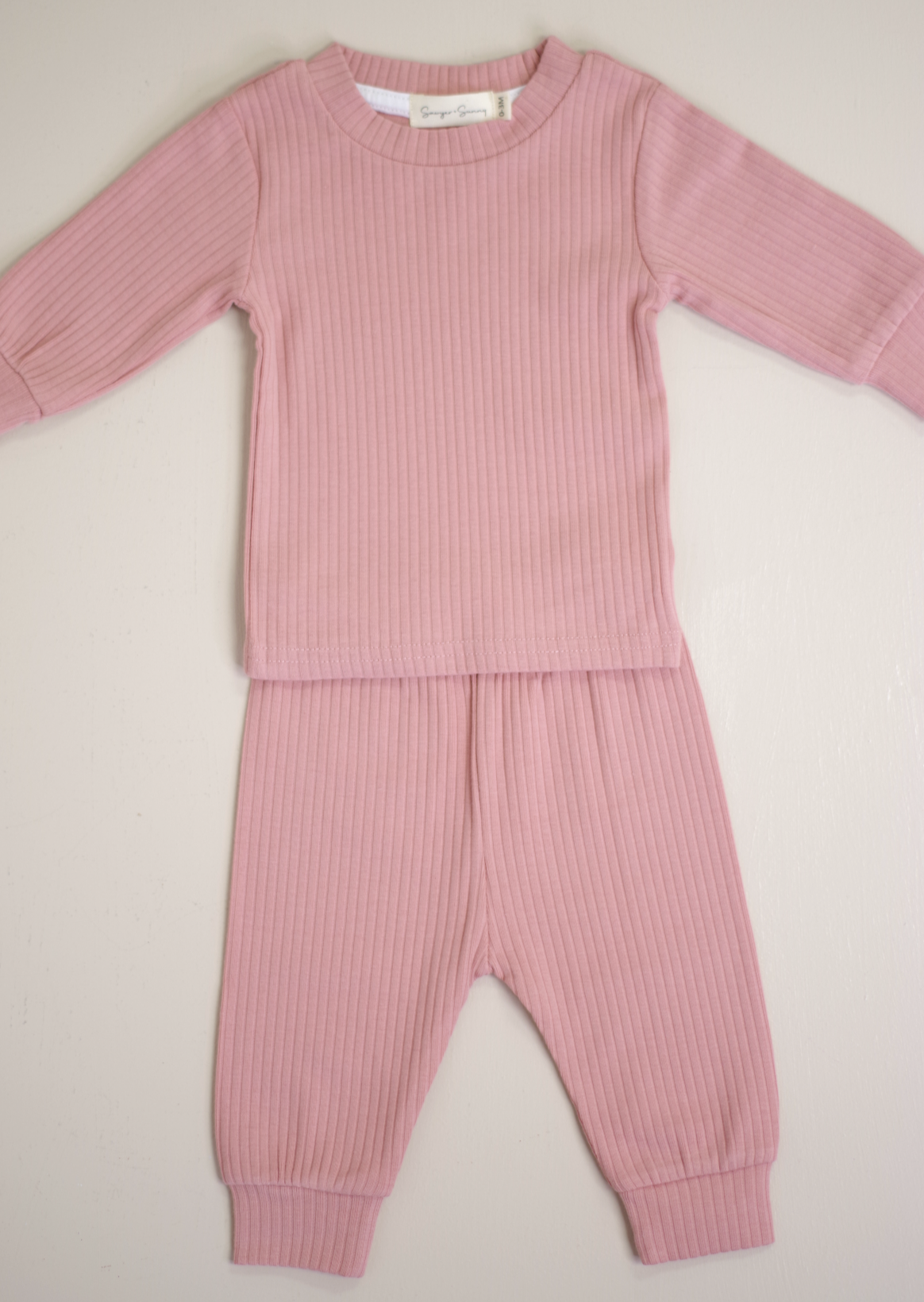 Sawyer + Sunny - Two Piece Ribbed Lounge Set (Vintage Pink)