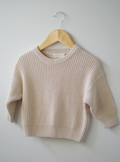 Sawyer + Sunny - Cotton Knit Sweater (Cream)