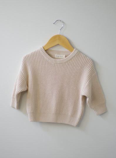 Sawyer + Sunny - Cotton Knit Sweater (Cream)