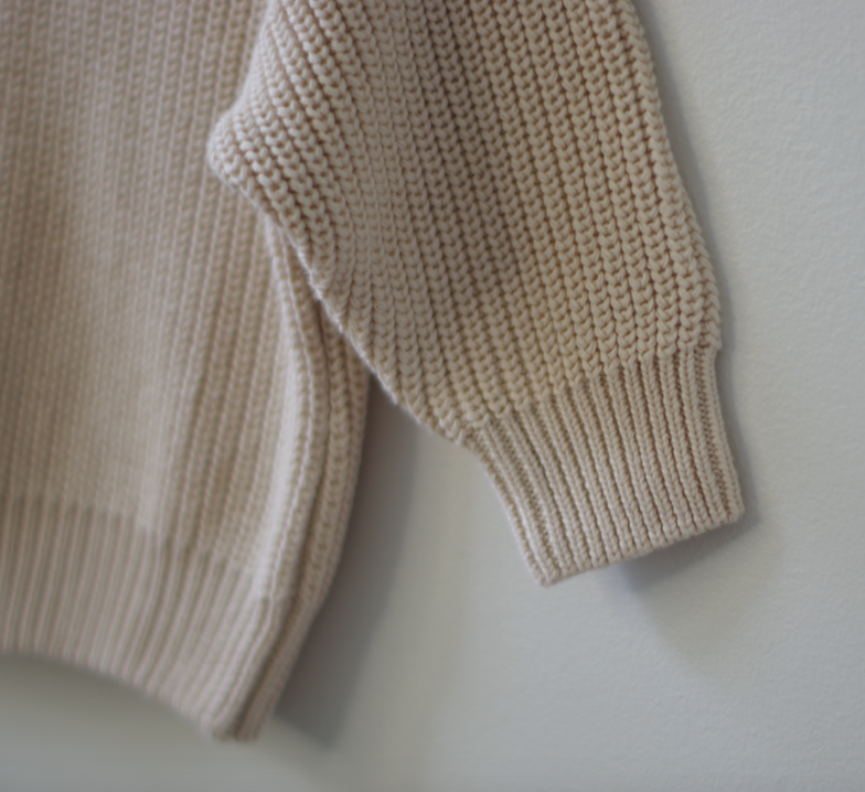 Sawyer + Sunny - Cotton Knit Sweater (Cream)