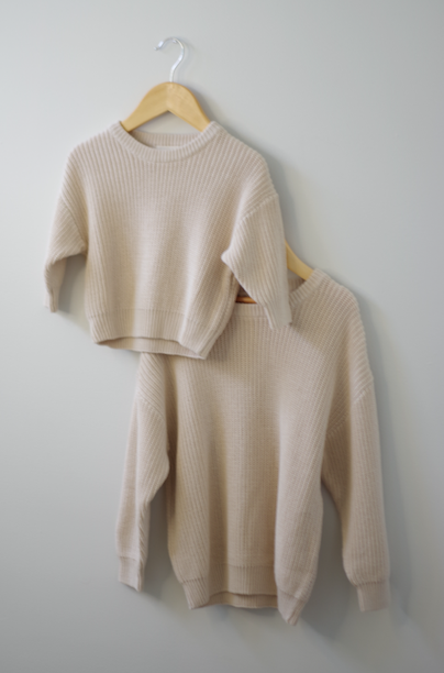 Sawyer + Sunny - Cotton Knit Sweater (Cream)