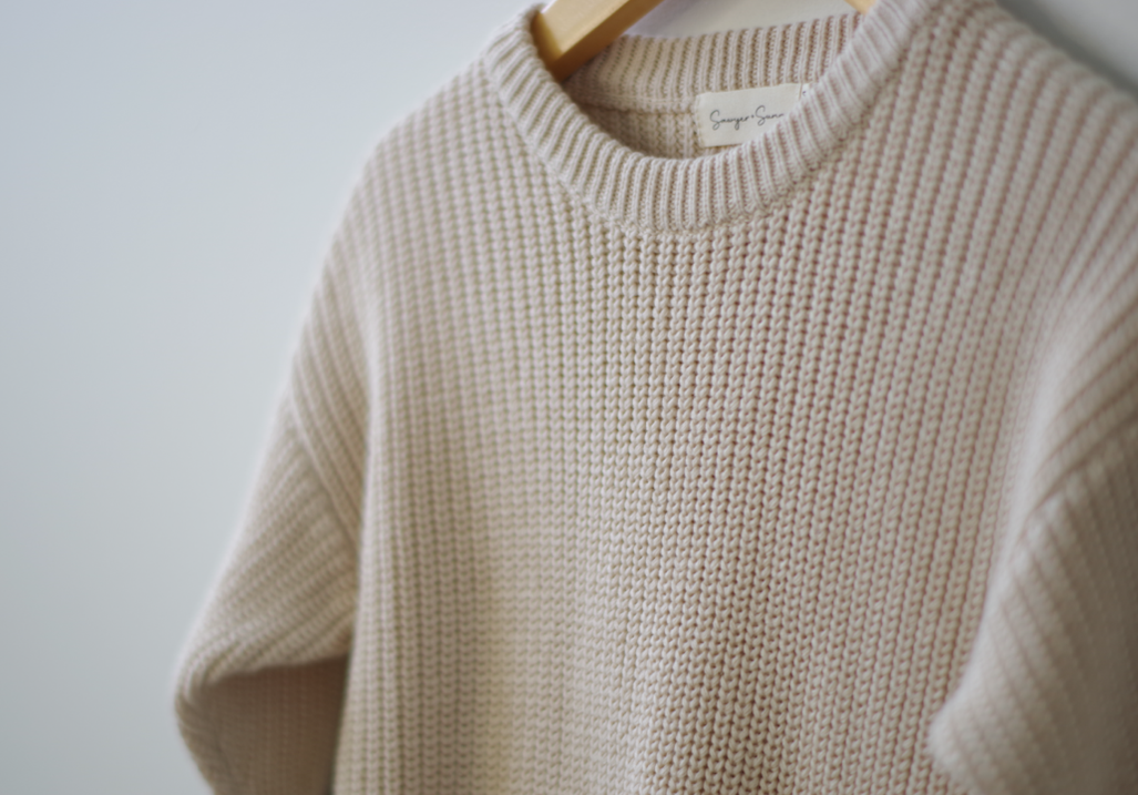 Sawyer + Sunny - Cotton Knit Sweater (Cream)