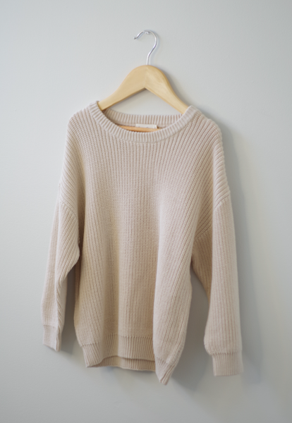 Sawyer + Sunny - Cotton Knit Sweater (Cream)