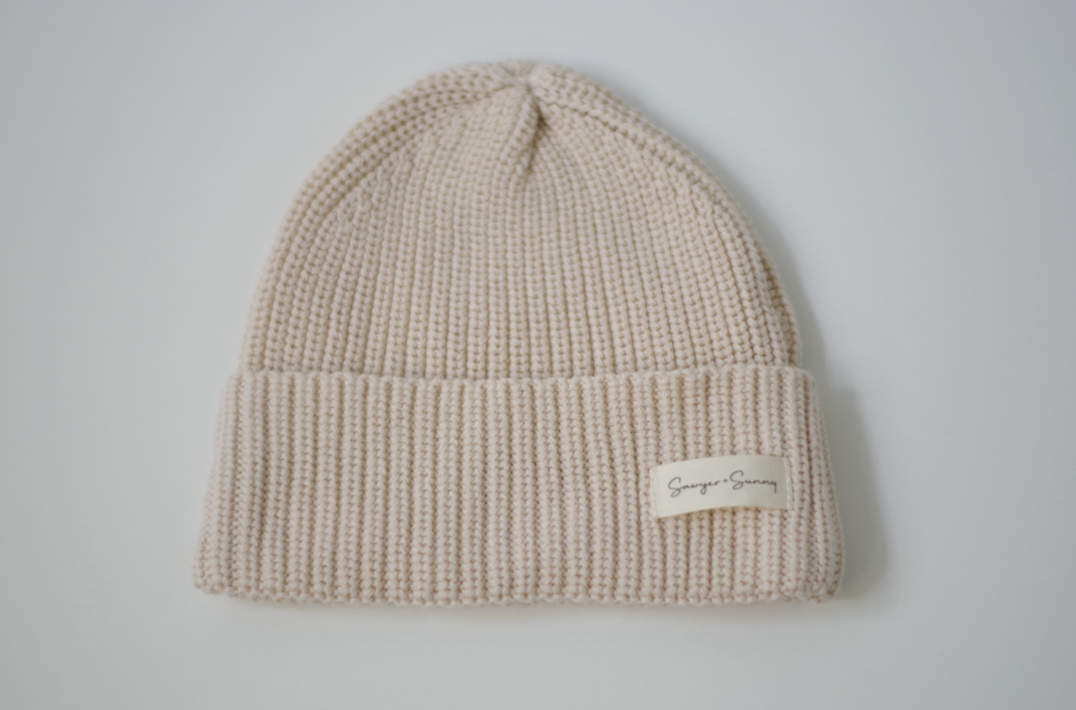 Sawyer + Sunny - Cotton Knit Hat (Cream)