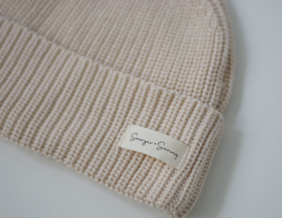 Sawyer + Sunny - Cotton Knit Hat (Cream)