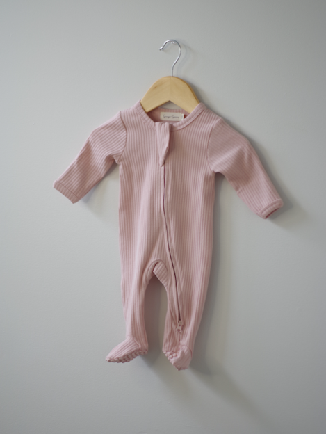 Sawyer + Sunny - Ribbed Slumber Sleeper (Petal Pink)