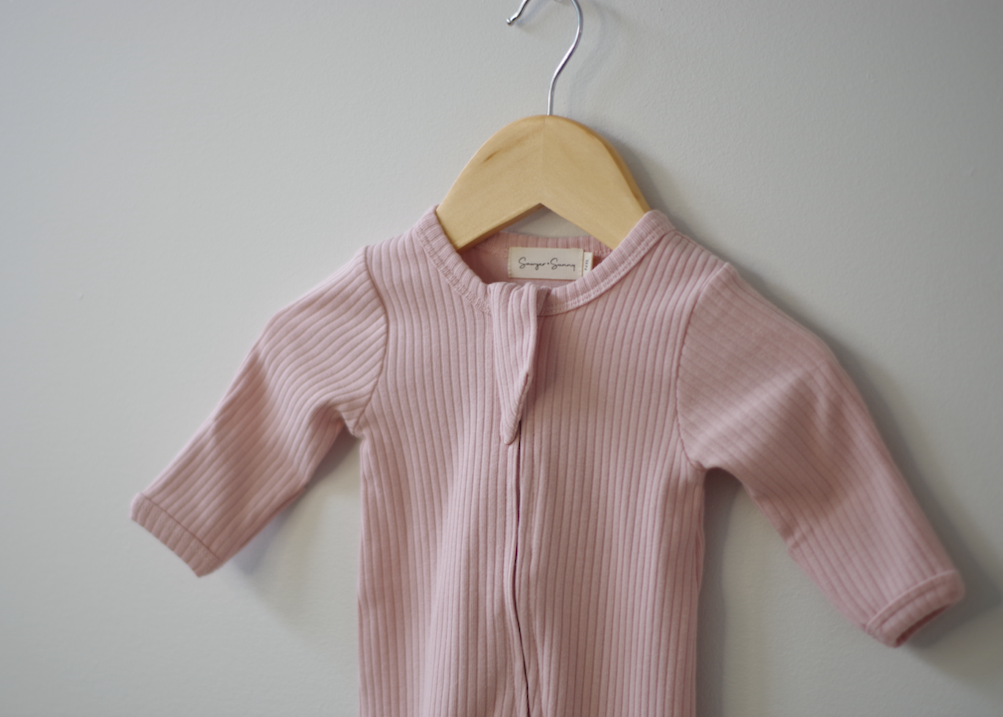 Sawyer + Sunny - Ribbed Slumber Sleeper (Petal Pink)