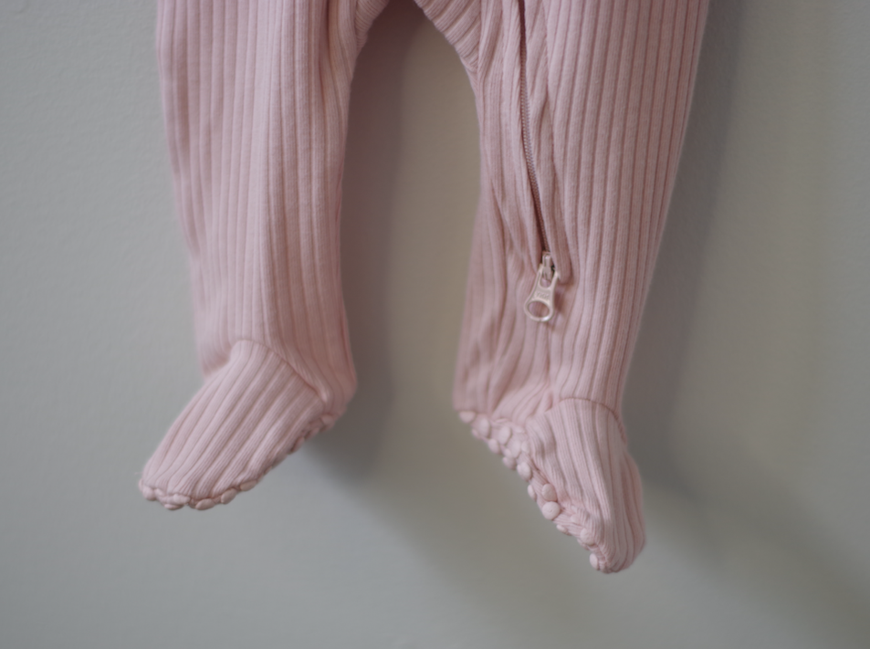 Sawyer + Sunny - Ribbed Slumber Sleeper (Petal Pink)