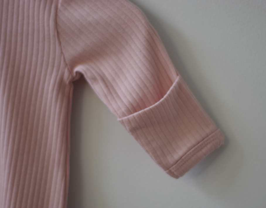 Sawyer + Sunny - Ribbed Slumber Sleeper (Petal Pink)