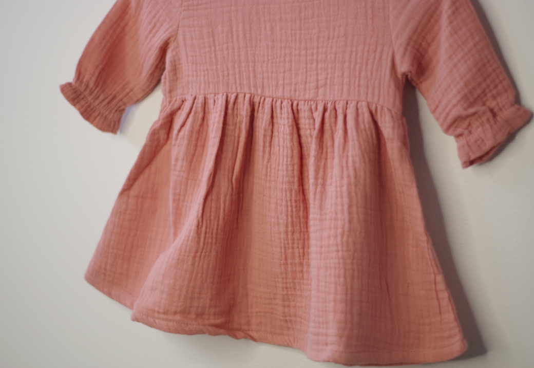 Sawyer + Sunny - Organic Cotton Muslin Dress (Vintage Pink)