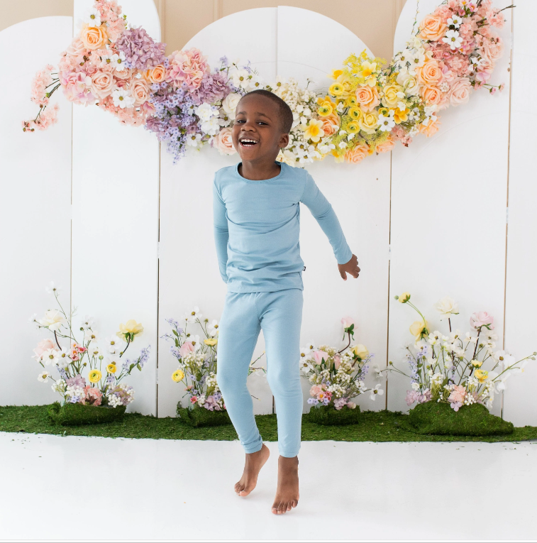 Kyte Baby - Long Sleeve Bamboo Pj Set (Dusty Blue)