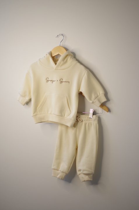 Sawyer + Sunny - Hoodie Jogger Set (Vanilla)