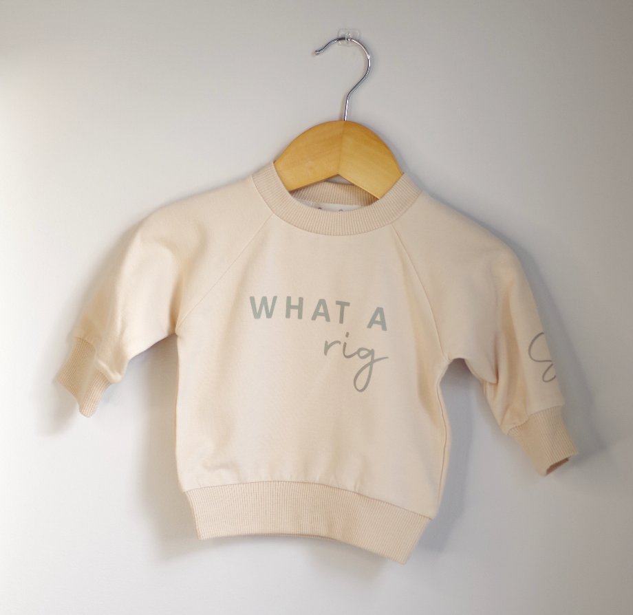 Sawyer + Sunny - What A Rig Crewneck Sweater (Cream)