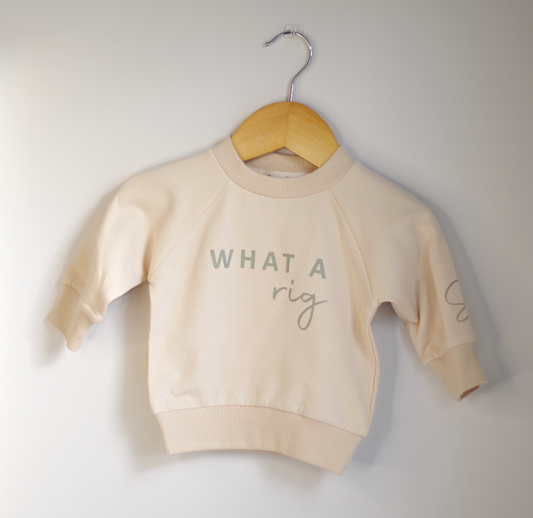 Sawyer + Sunny - What A Rig Crewneck Sweater (Cream)