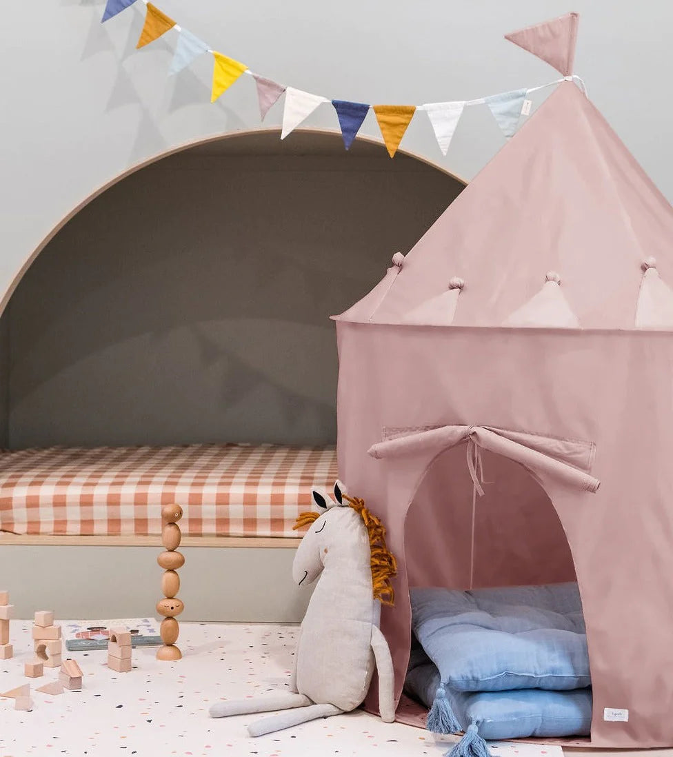 3 Sprouts - Recycled Fabric Play Tent (Misty Pink)